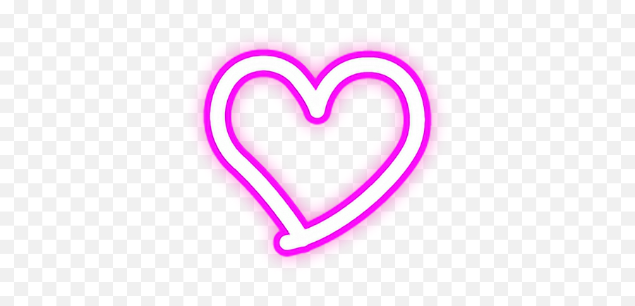 Download Heart Hearts Neon Lights Love - Heart Pink Light Neon Transparent Emoji,Heart Emoji Edits