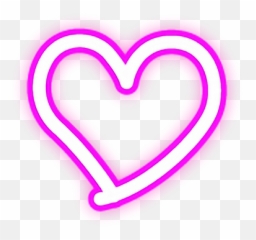 Download Heart Hearts Neon Lights Love - Heart Pink Light Neon Transparent Emoji,Heart Emoji Edits