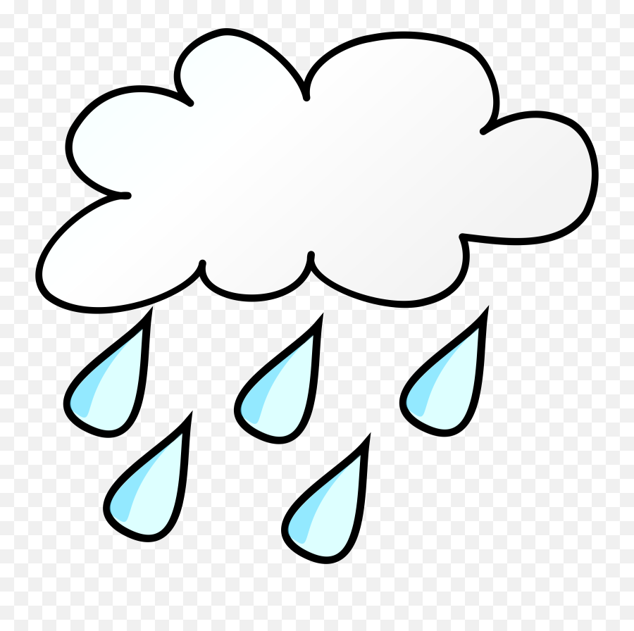 Rain Cloud Black And White Computer Icons Drawing - Weather Emoji,Smiley Emoticon Under Rain Cloud