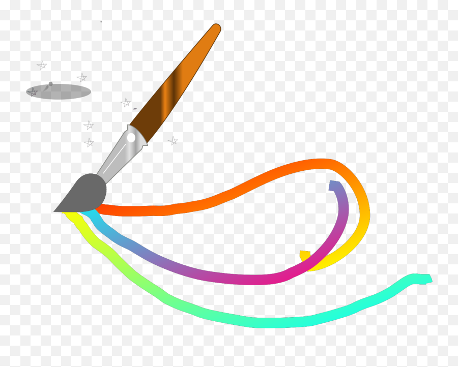 Magic Paintbrush Svg Vector Magic Paintbrush Clip Art - Svg Emoji,Magician Hat With Wand And Rainbow And Emojis