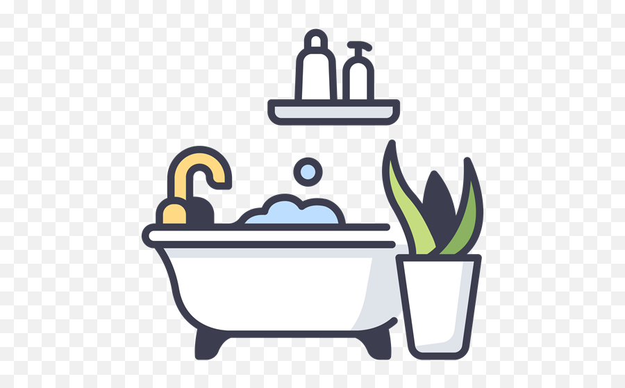 Bathroom Line Color Interior Design Icons Png Emoji,Emoji Using Bathroom