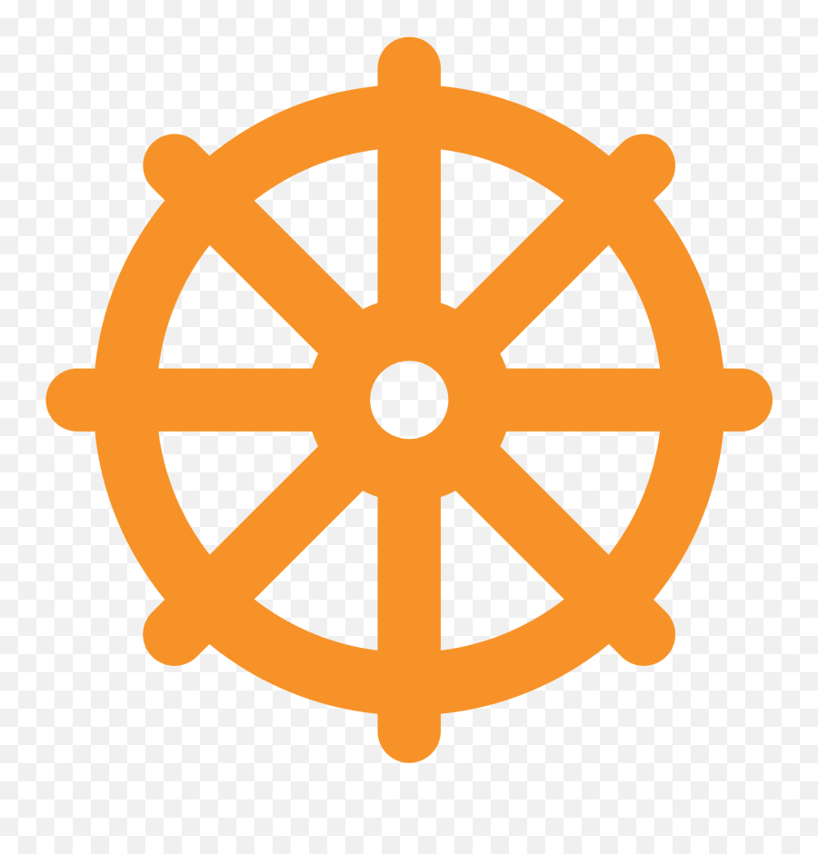 Wheel Of Dharma Emoji - Symbol The Wheel Of Life Buddhism,Buddha Emoji