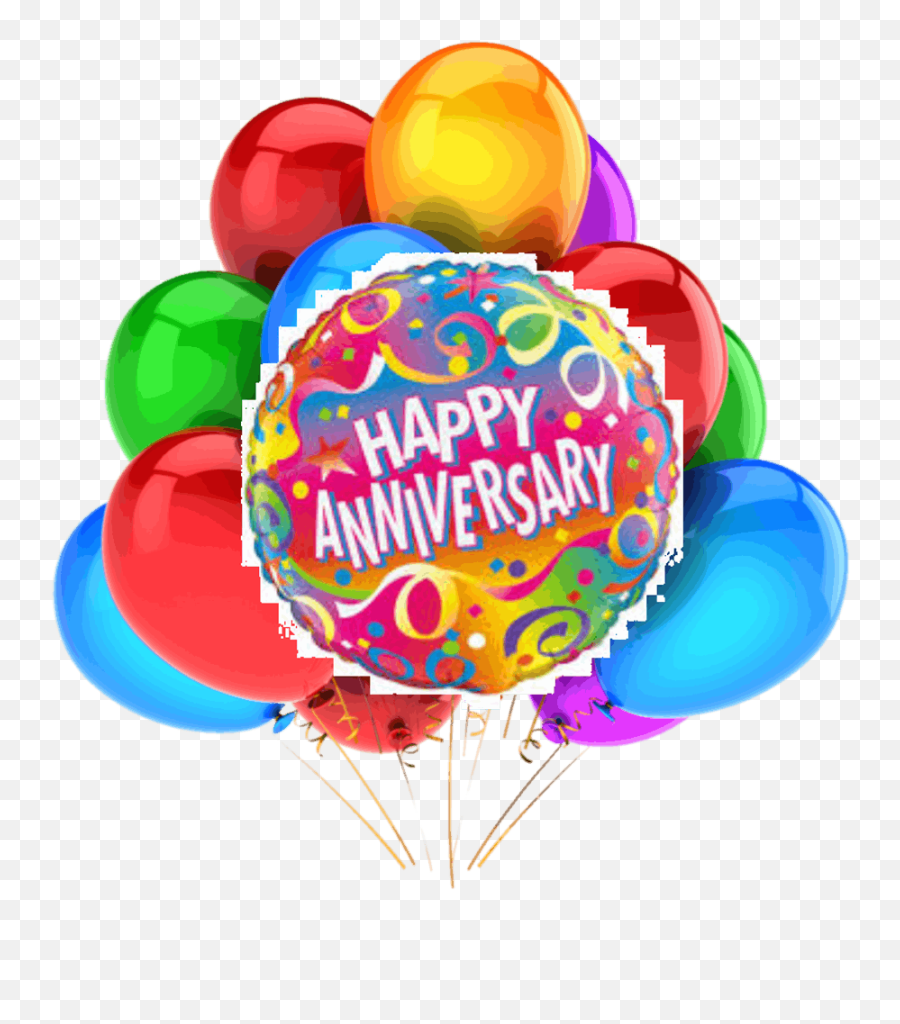 Download Hd Balloon Bouquet Png - Happy Anniversary Balloons Emoji,Happy Anniversary Emoji
