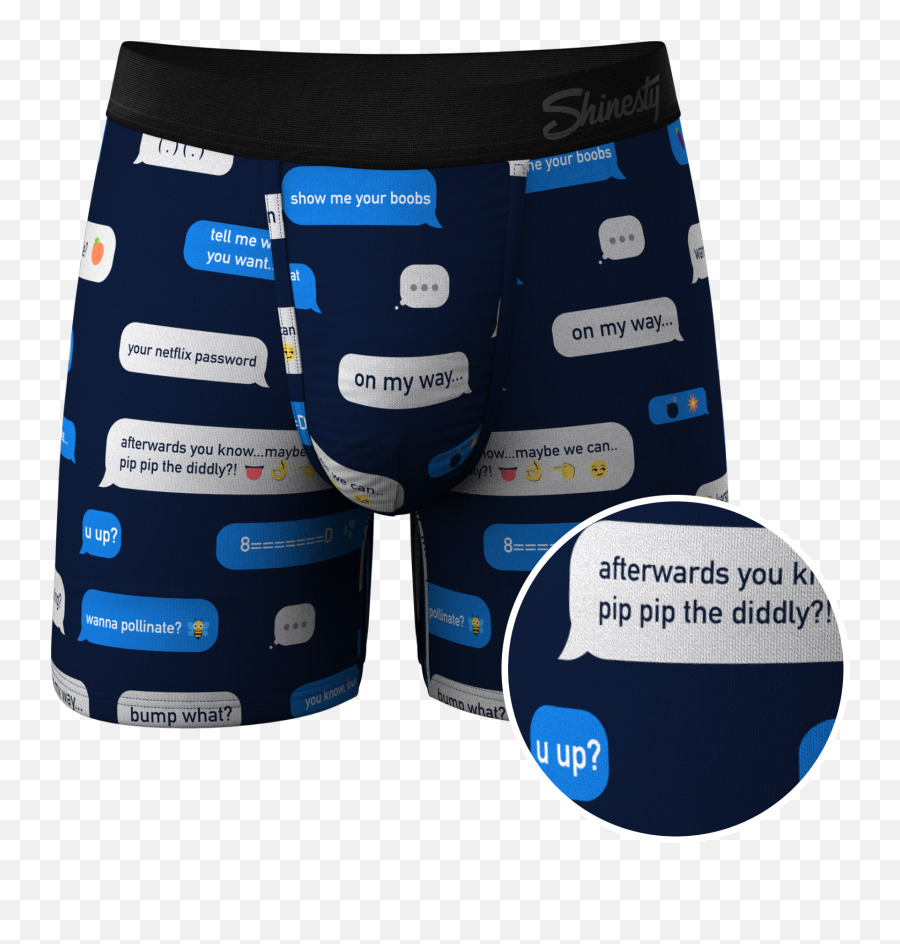 Texting Ball Hammock Pouch Underwear - For Men Emoji,Xrated Emojis