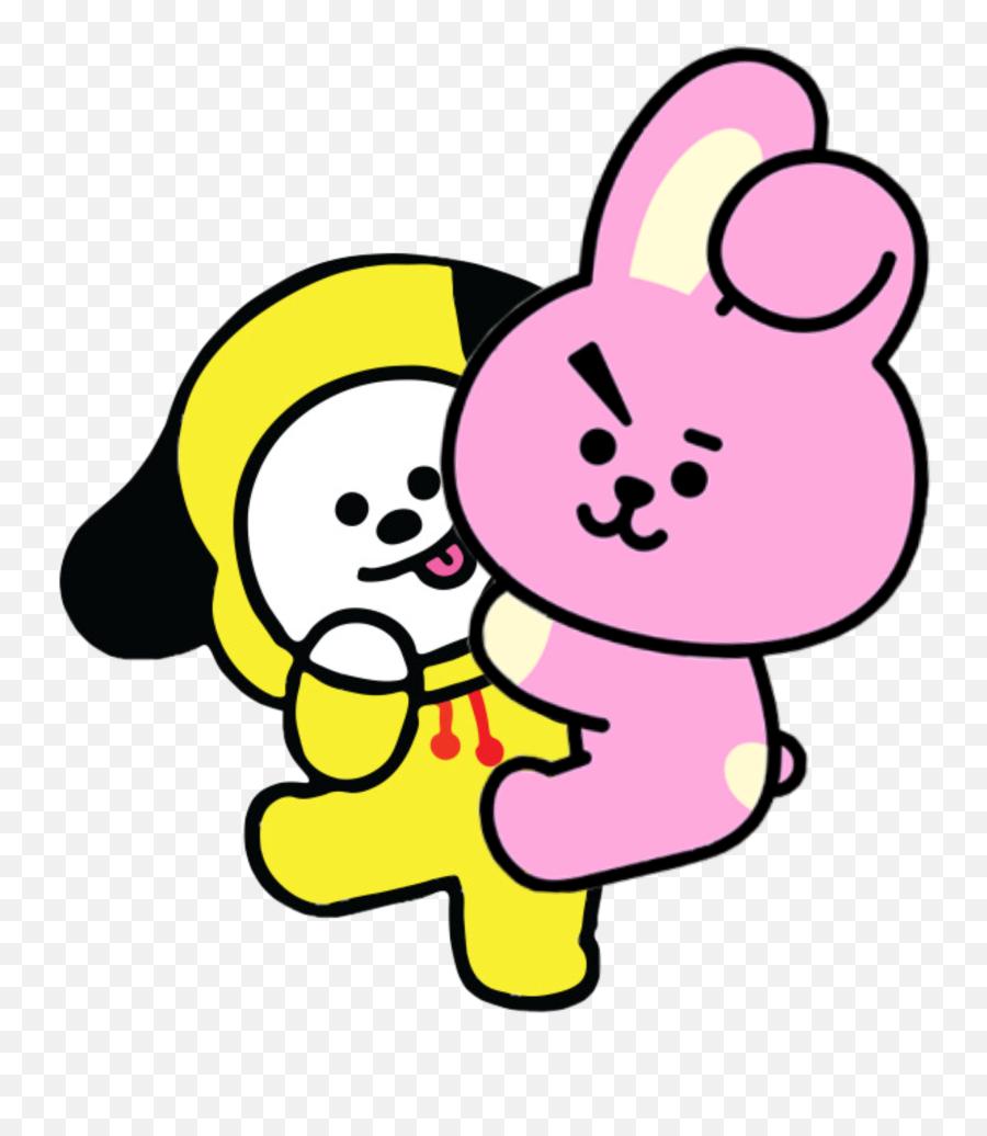 Cooky Chimmy Bt21 Bts Kpop Sticker - Bt21 Chimmy Dan Cookie Emoji,Bts Emoji Characters