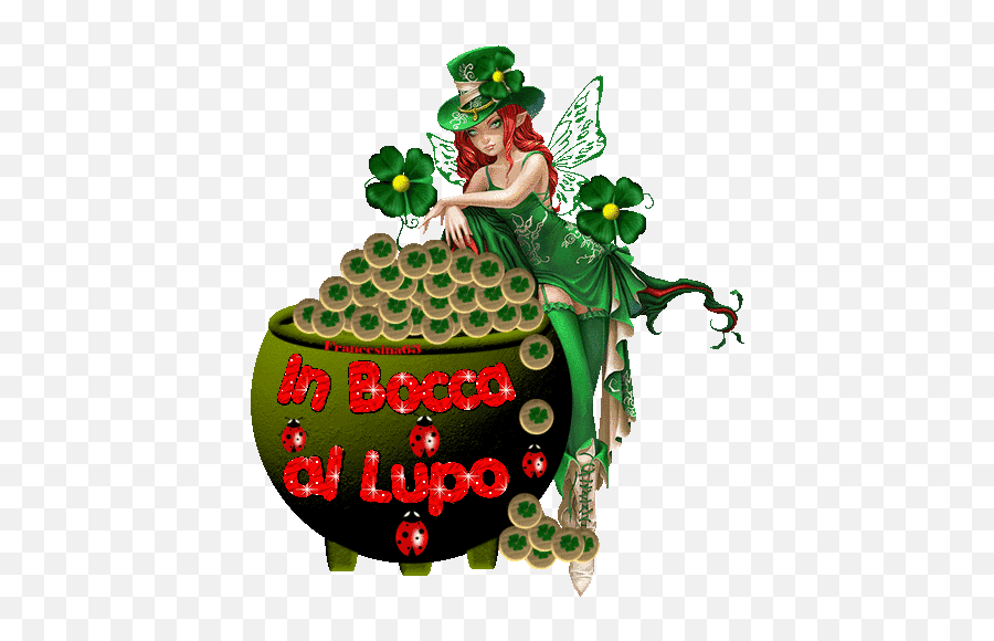 Immagini Divertenti Gif In Bocca Al Lupo - Leprechaun Emoji,Emoticon Divertenti Da Scaricare