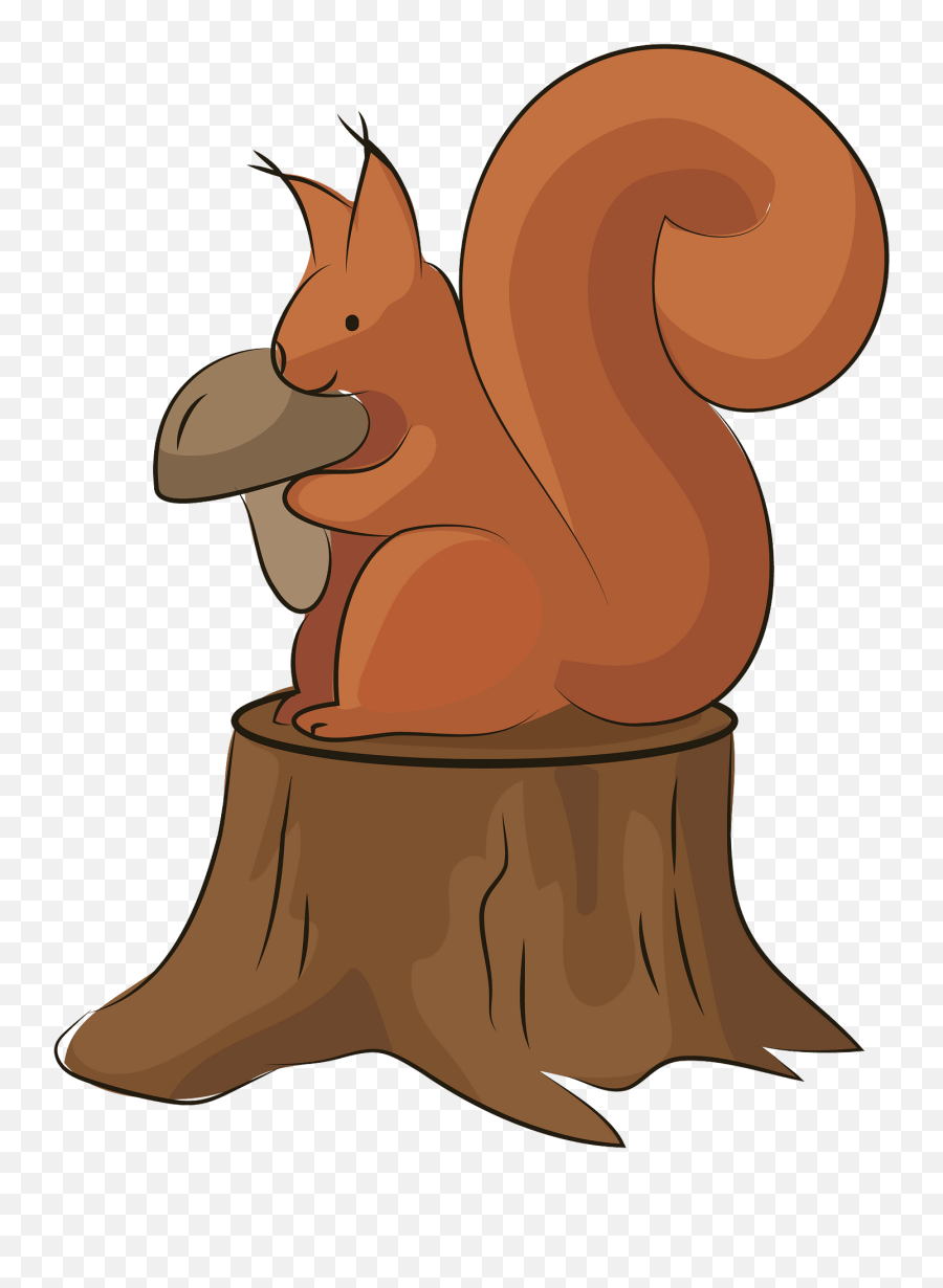 Squirrel With Mushroom Clipart Emoji,Red Squirrel Emoji