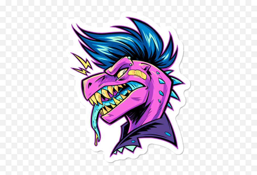 Heading Out 3 - Squeedgemonster Art Clipart Full Size Punk Dino Emoji,Bye Felicia Emoji Movie