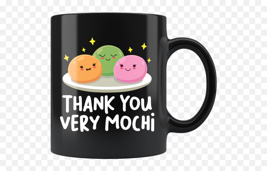 11oz Black Mugs - Magic Mug Emoji,Mochi Emoticon