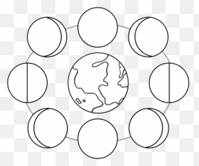 Moon Clipart Coloring Moon Coloring Transparent Free For - Phases Of The Moon Blank Emoji,Emotions And Phases Of The Moon