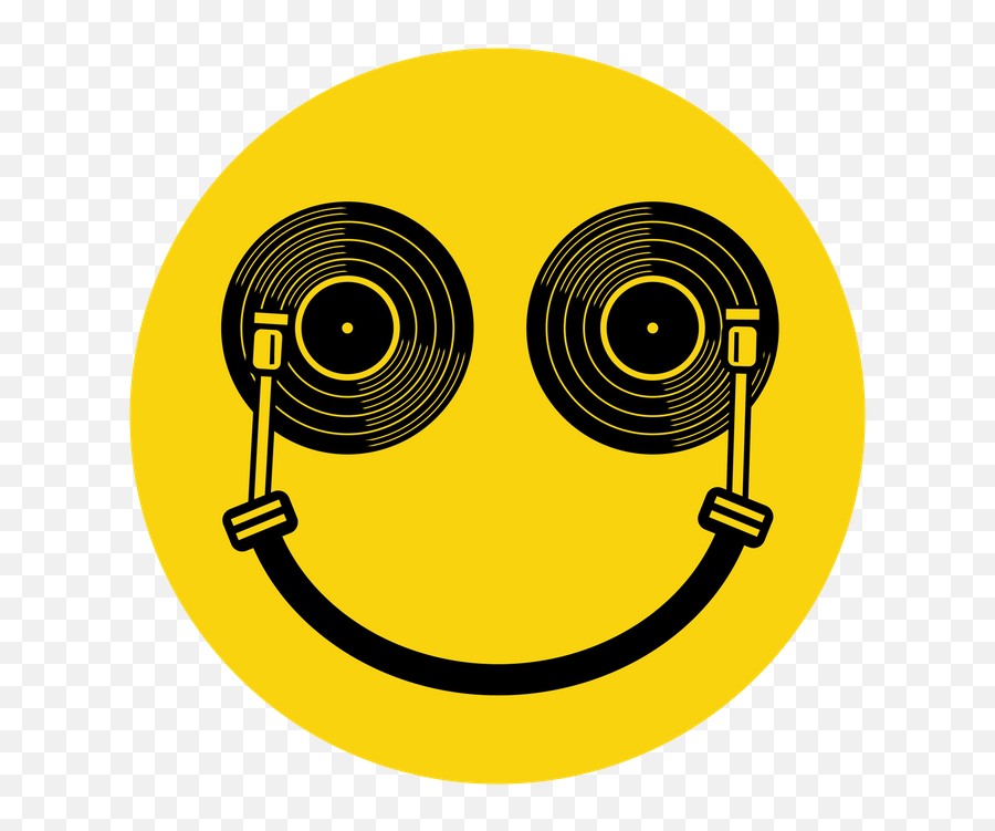 Smile Dj Art Print - Smile Dj Emoji,Record Player Emoticon