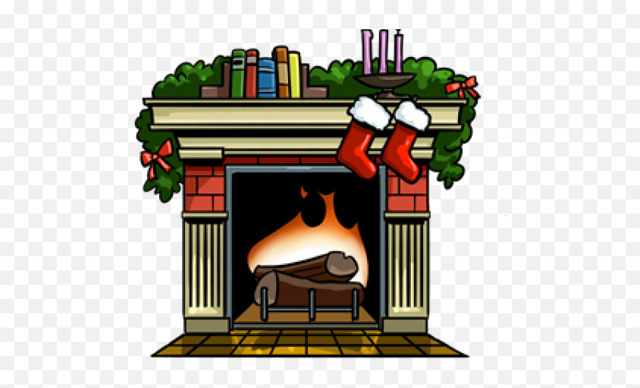 Fireplace Clipart Fireplace Scene - Drawing Of Fireplace Transparent Christmas Fireplace Clipart Emoji,Fireplace Emoji