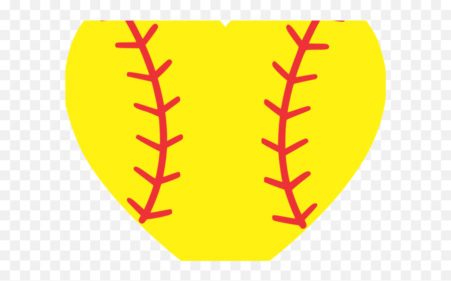 Download Emoji Clipart Softball - Heart Softball Clip Art Language,Heart Emoji Clipart