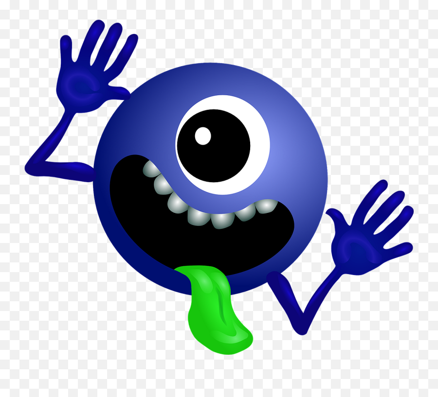 Alien Dark Blue Smiley Monster Png - Galaxy Don T Panic Emoji,Monster Emoji