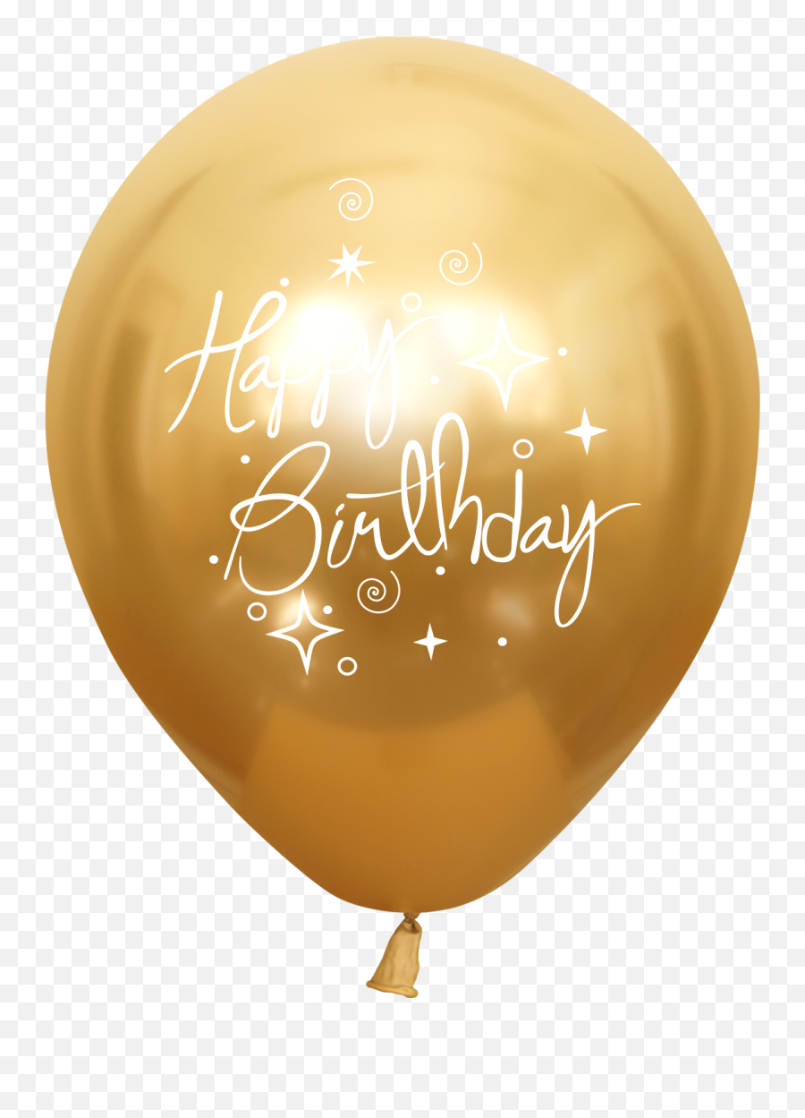 12 Mirror Happy Birthday Gold Latex Balloons 25 Per Bag 2 - Happy Birthday 12 Gold Png Emoji,Discord Sp0nge Bobo Emoji