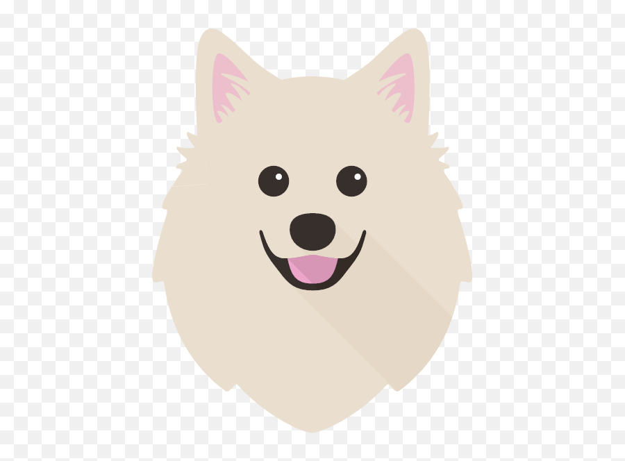 American Eskimo Dog - Japanese Spitz Cartoon Face Emoji,Eskimo Dancing Emojis