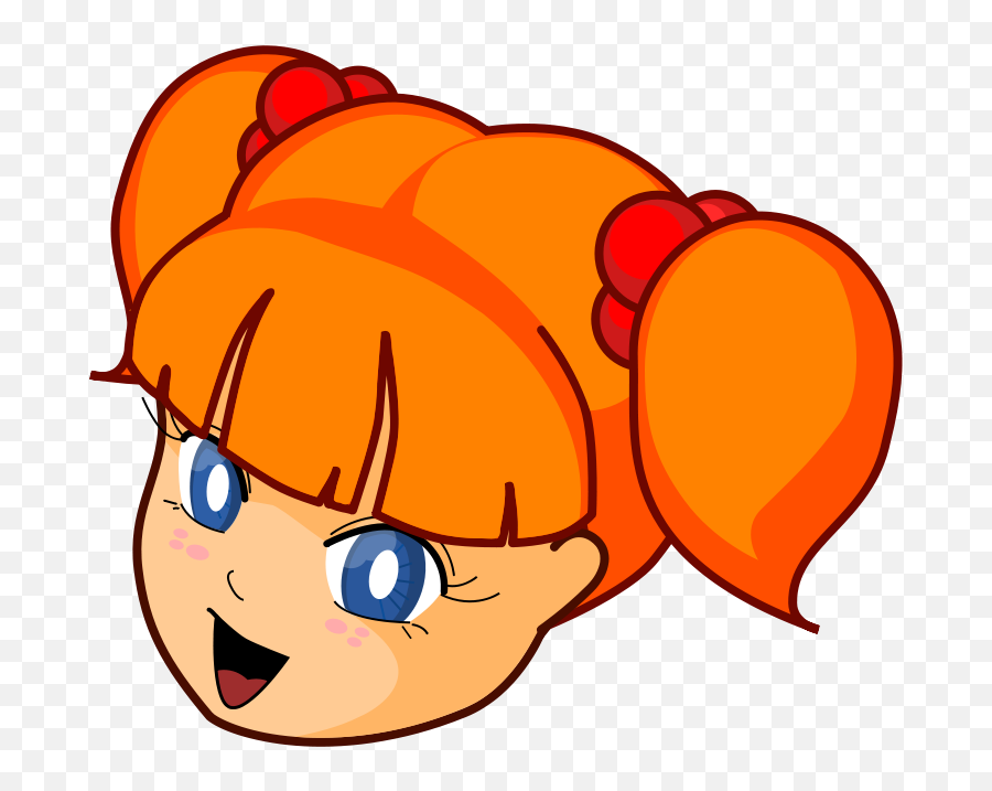 Redhead Anime Girl Clipart Medium Size Free Image Download Emoji,Cute Anime Girls Emotion