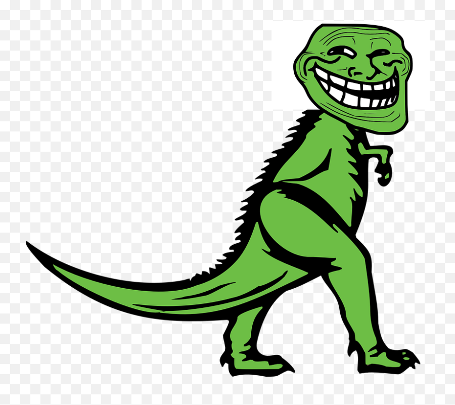 Dino Dinosaur Mozilla - Free Vector Graphic On Pixabay Emoji,How To Do That One Troll Face Emoticon
