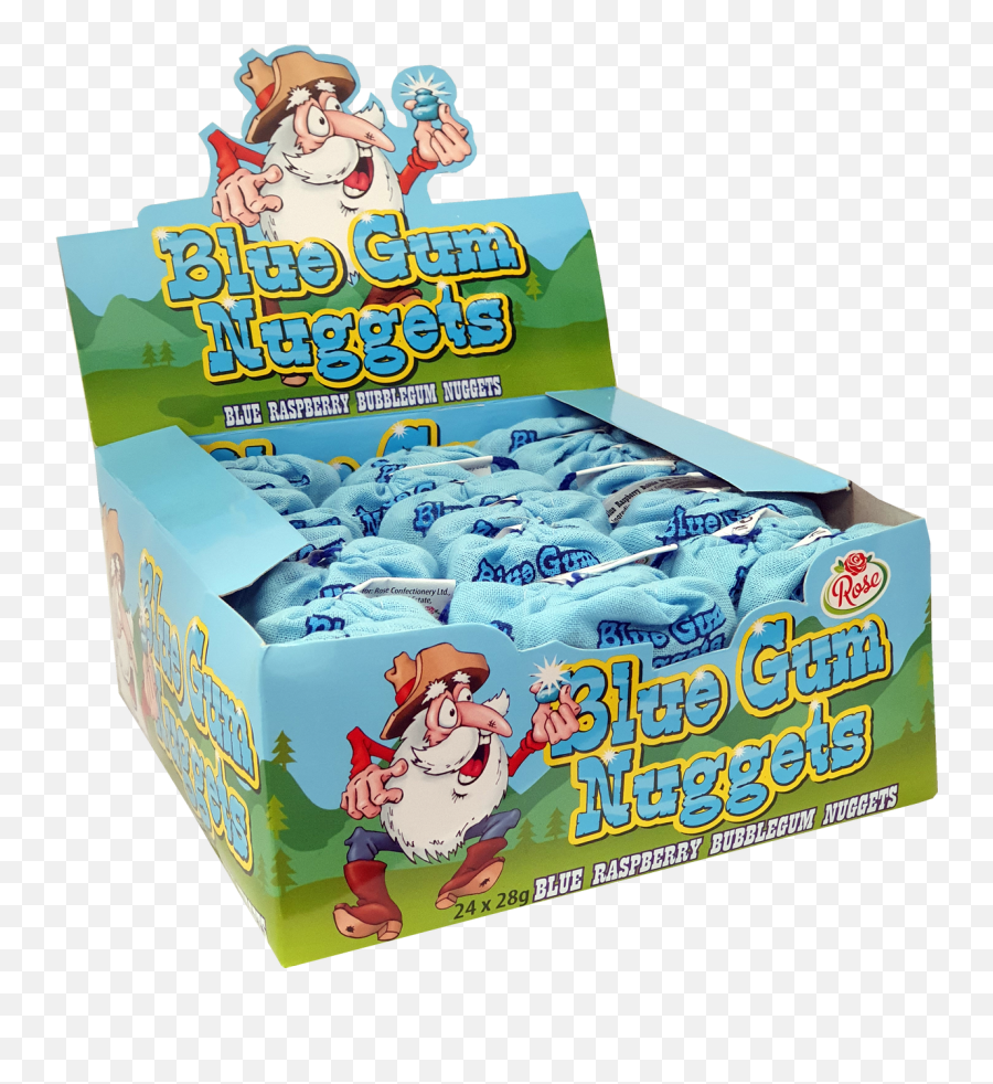 Blue Gum Nuggets - 24 X 28g Emoji,Blue Razz Emoji