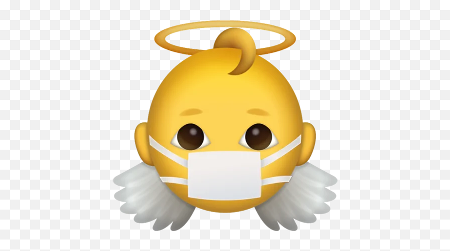 Telegram Sticker From Collection Coronaemoji Emoji,Brown Baby Angel Emoji