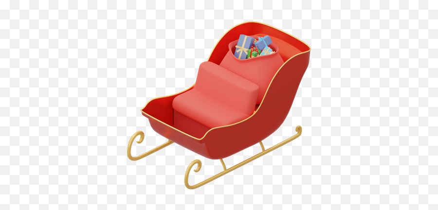 Christmas Sleigh 3d Illustrations Designs Images Vectors Emoji,Slay Emoji