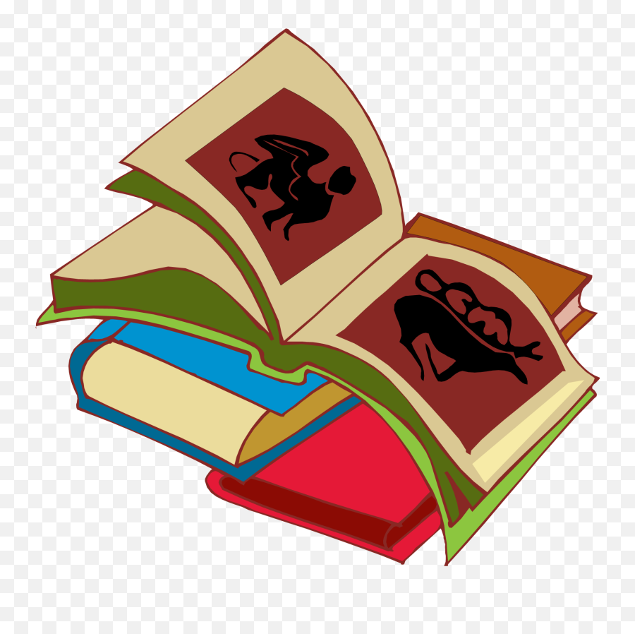 Books Stack Clipart - Clipartix Story Book Png Emoji,Emoji Novel
