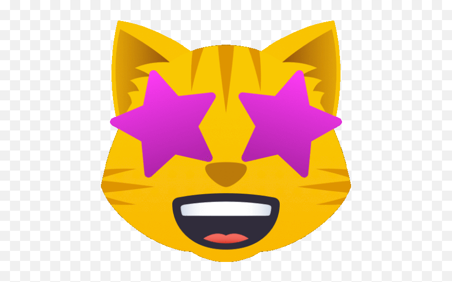 Starstruck Cat Gif - Joypixels Emoji,Starry Eyes Emoji