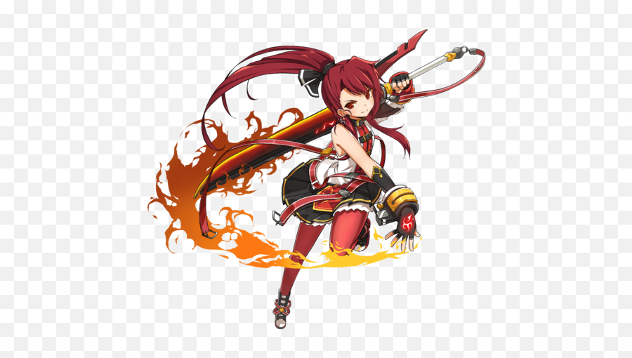 Pyro Knight - Elwiki Pyro Anime Girl Emoji,Elsword Erbluhen Emotion Guide