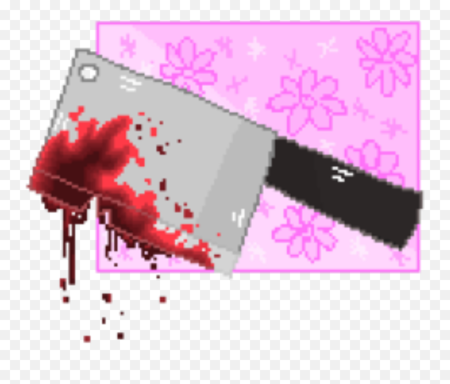 Guro Knife Horror Blood Pink Knife - Pink Butcher Knife Transparent ...