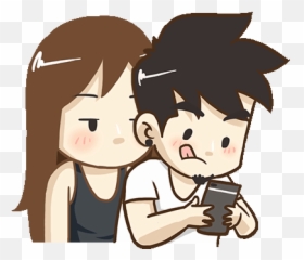 Cute Love Cartoons Cute Cartoon - Conversation Emoji,Cute Couple Emoji Stories