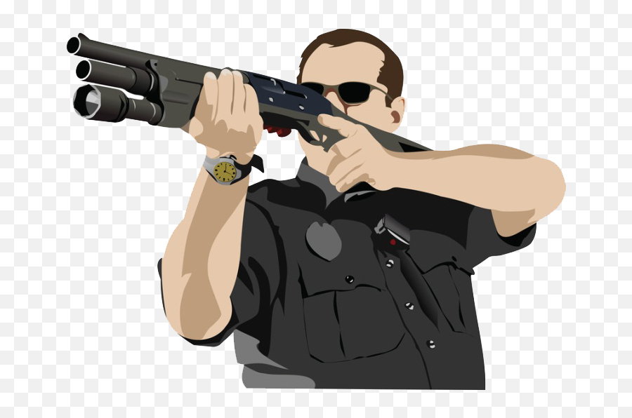 Law Enforcement Officers - Policemen With Gun Vector Emoji,Emotions Are A Deadly Weapon