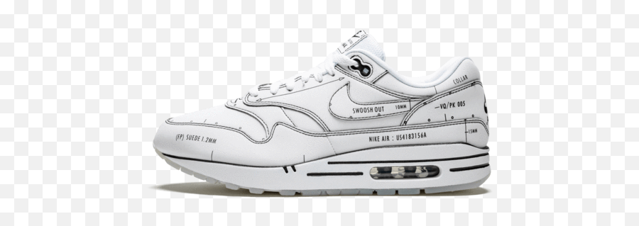 Nike Air Max 1 Tinker Schematic Not For Resale - Air Max 1 Sketch To Shelf White Emoji,Emoji Joggers Amazon