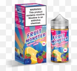 This Product Contains Nicotine - Fruit Monster Blueberry Raspberry Lemon Emoji,Raspberry Emoji Vape