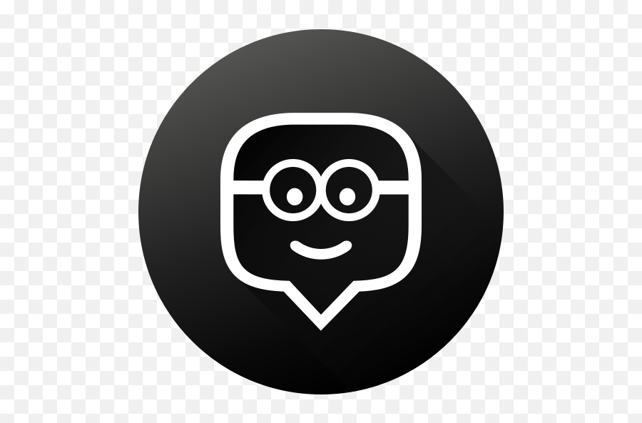 Black White Edmodo Education Gradient Long Shadow - Edmodo Icon Black And White Emoji,Negro Emoticon