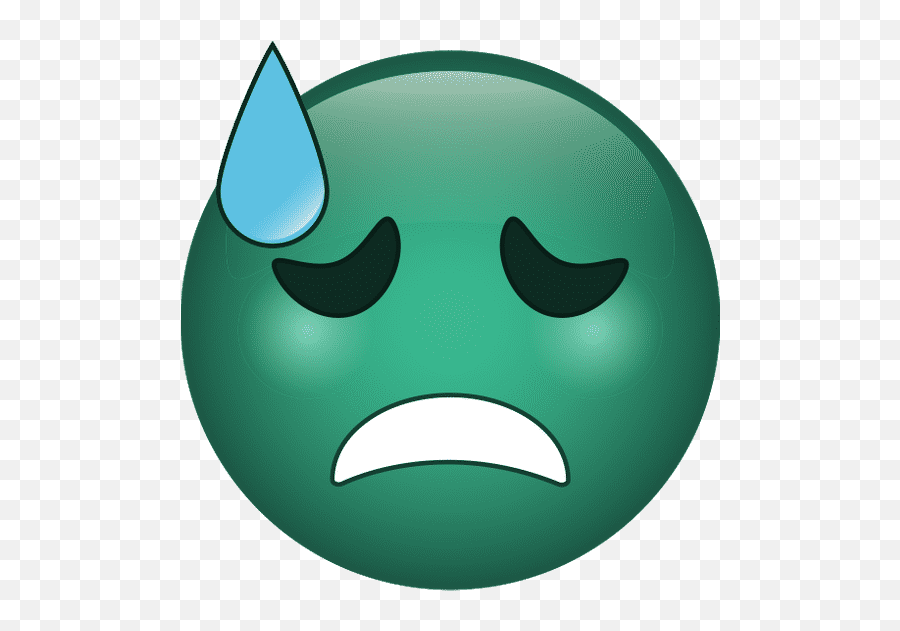 Cold Sweat Emoticon - Happy Emoji,Cold Emoticon