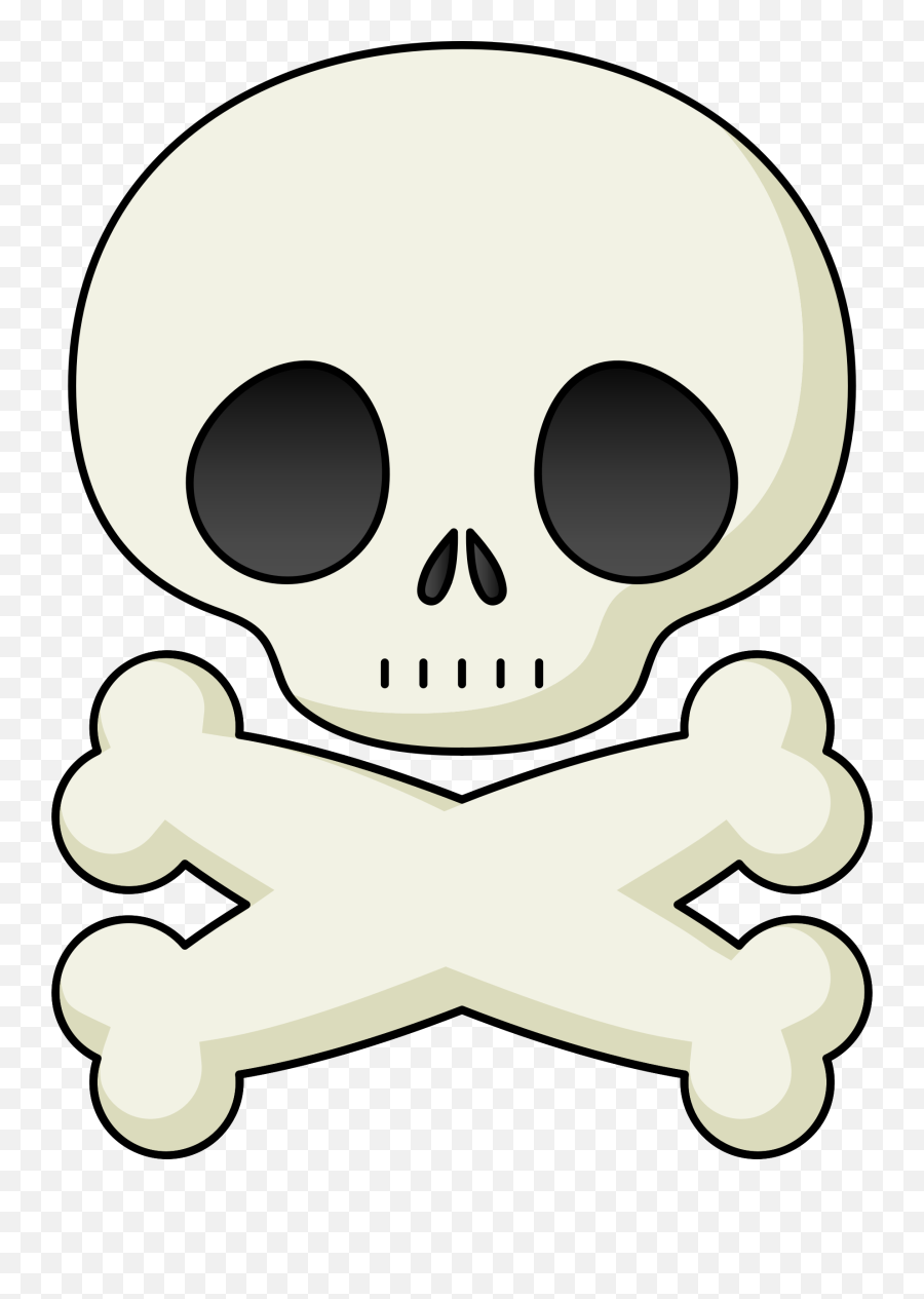 Cute Skull And Crossbones Clipart Free Download Transparent - Cute Cartoon Skull Png Emoji,Dead Skull Emoji