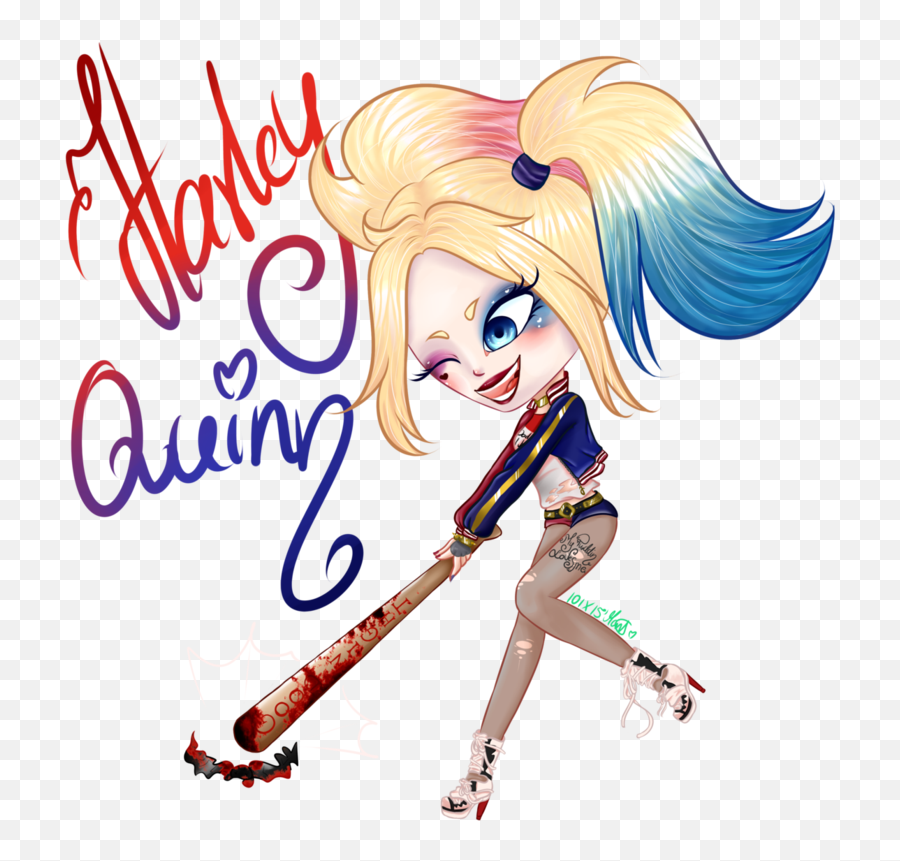 Harley Quinn Chibi Drawing Posted - Fictional Character Emoji,The Emojis Harley Quinn Drawings
