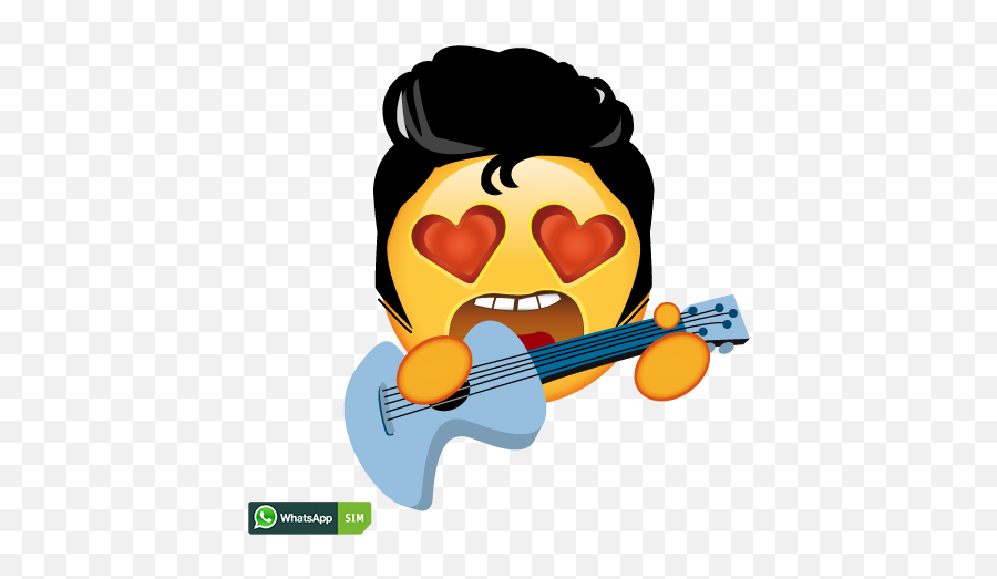 Pin Von Fah Fr Auf Smiley - Elvis Emoji,Emoticon Rock Guitar