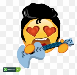 Pin Von Fah Fr Auf Smiley - Elvis Emoji,Emoticon Rock Guitar