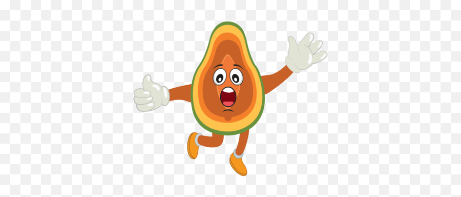 Kawaii Papaya Cute Fruits Design Emoji,Gnome Kid Emoji