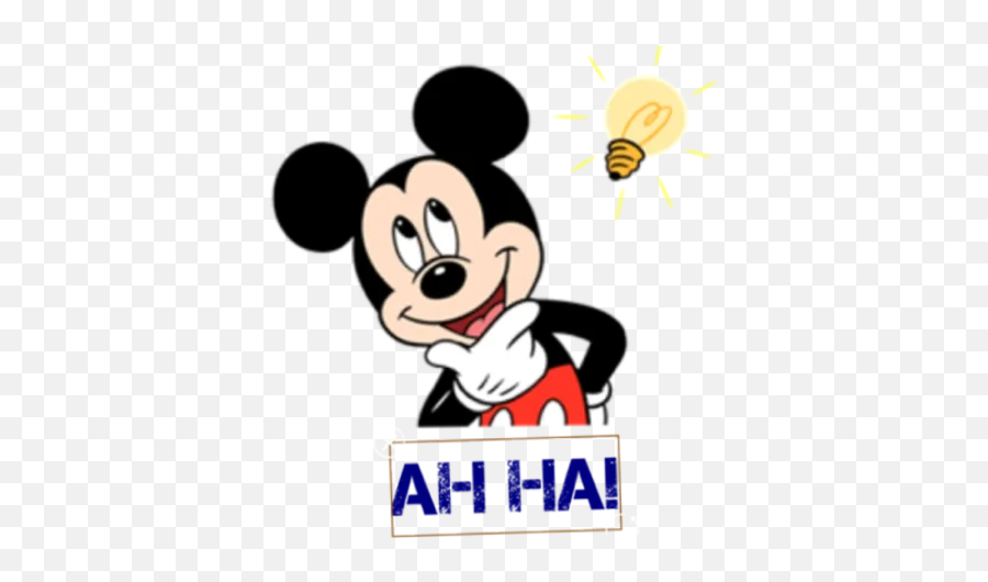 Mickey Mouse Pack 1 By Ivan - Sticker Maker For Whatsapp Emoji,Ah Ha Emoji