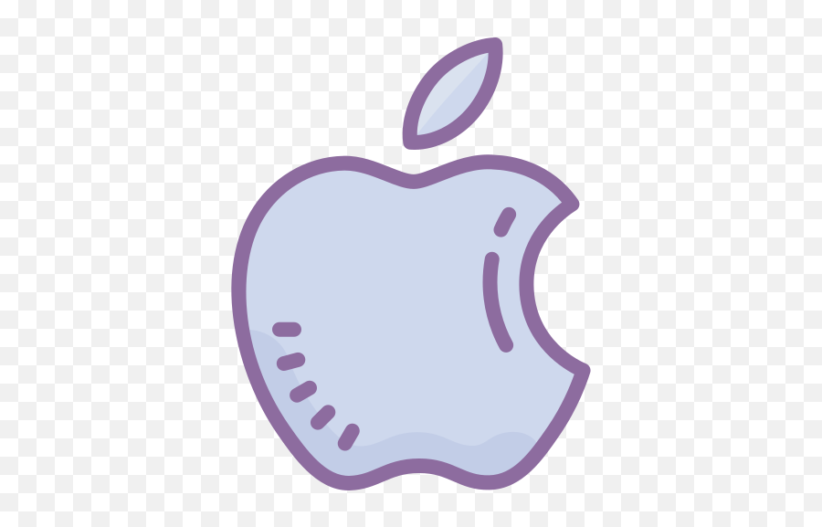 Apple Logo Icon In Cute Color Style Emoji,Blue Book Emoji Apple
