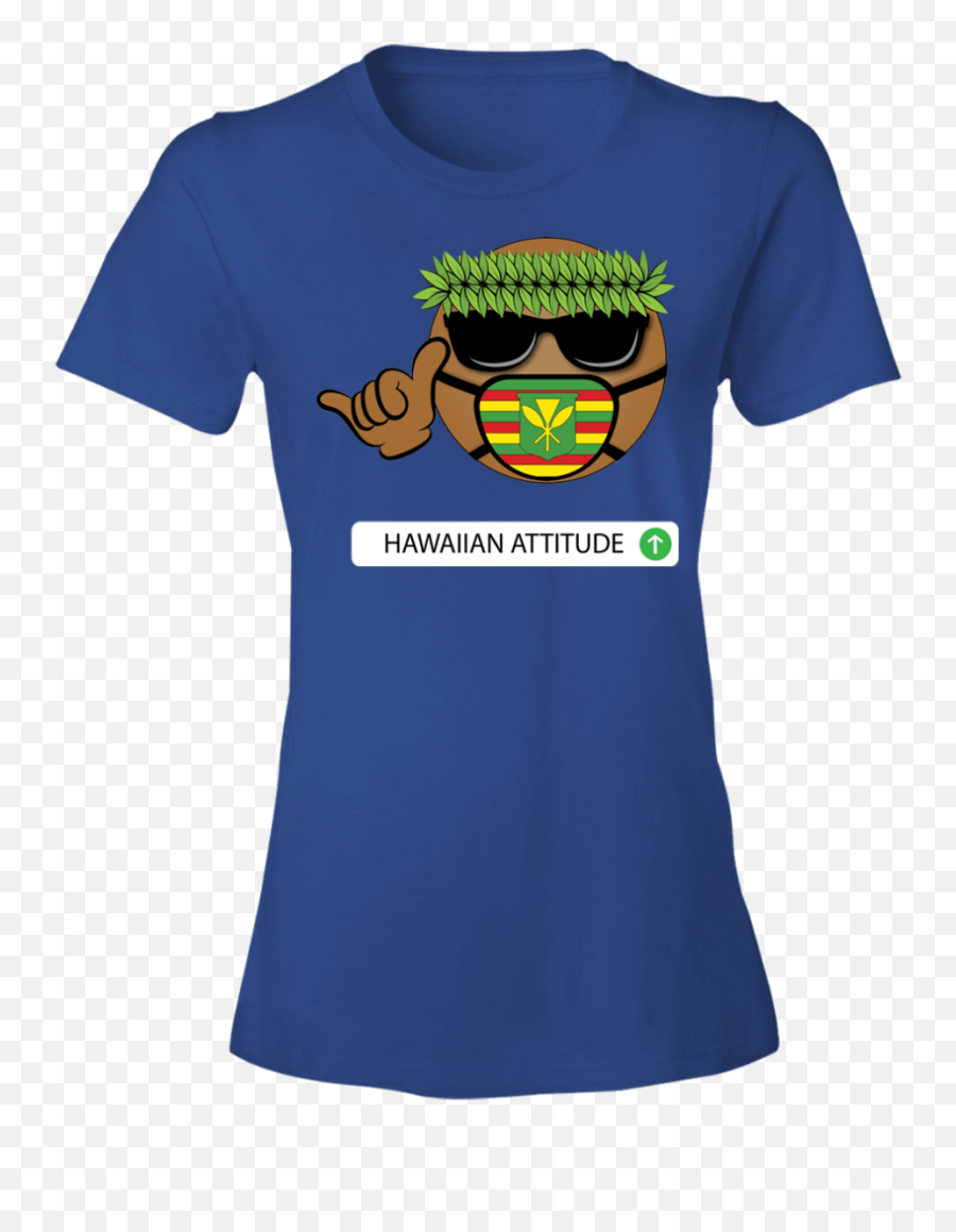 Noko Emoji Ladiesu0027 Lightweight T - Shirt 45 Ozhawaiian Attitude,California Emoji