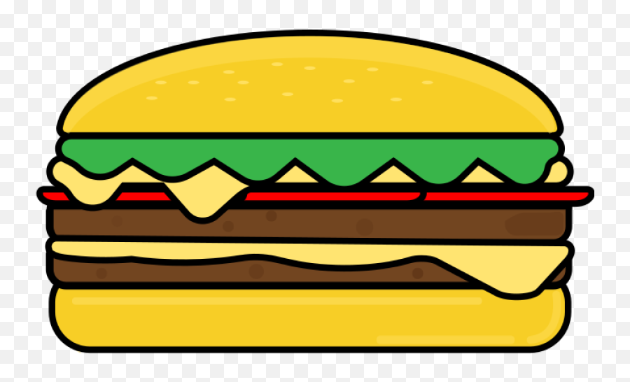 Burger Png Clip Arts - Junk Food Drawing Easy Transparent Mcdonalds Burger Easy Drawing Emoji,Emoji Drawings Easy