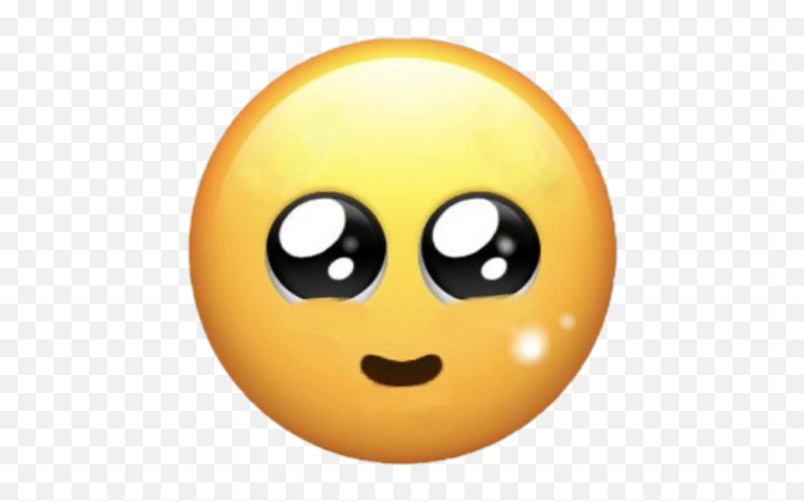 Emoji Meme Yellow Iphone Eyes Sticker - Teary Eye Emoji Smile,Cute Eyes Emoji