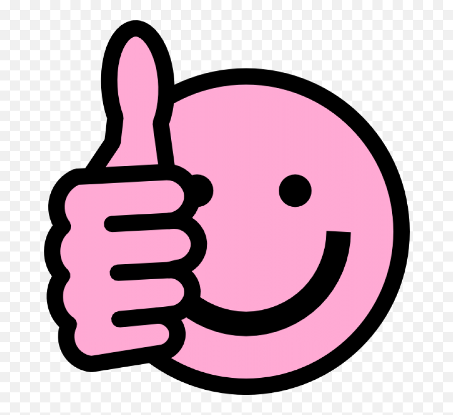 Free Clip Art Thumbs Up Emoji - Pink Thumbs Up Clipart,Thumb Up Emoji