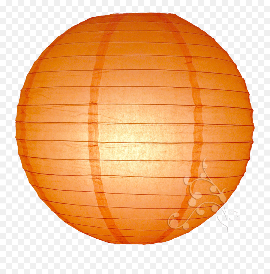 12 Inch Orange Round Paper Lantern - Transparent Japanese Lantern Png Emoji,Lantern Emotions