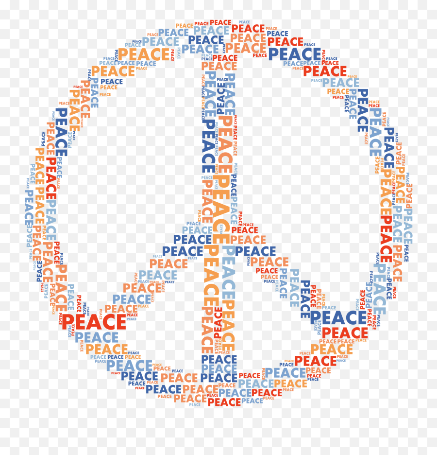 Peace Sign Word Cloud No Background - Word Cloud Peace Sign Peace Sign No Background Emoji,Peace Sign Emoticon