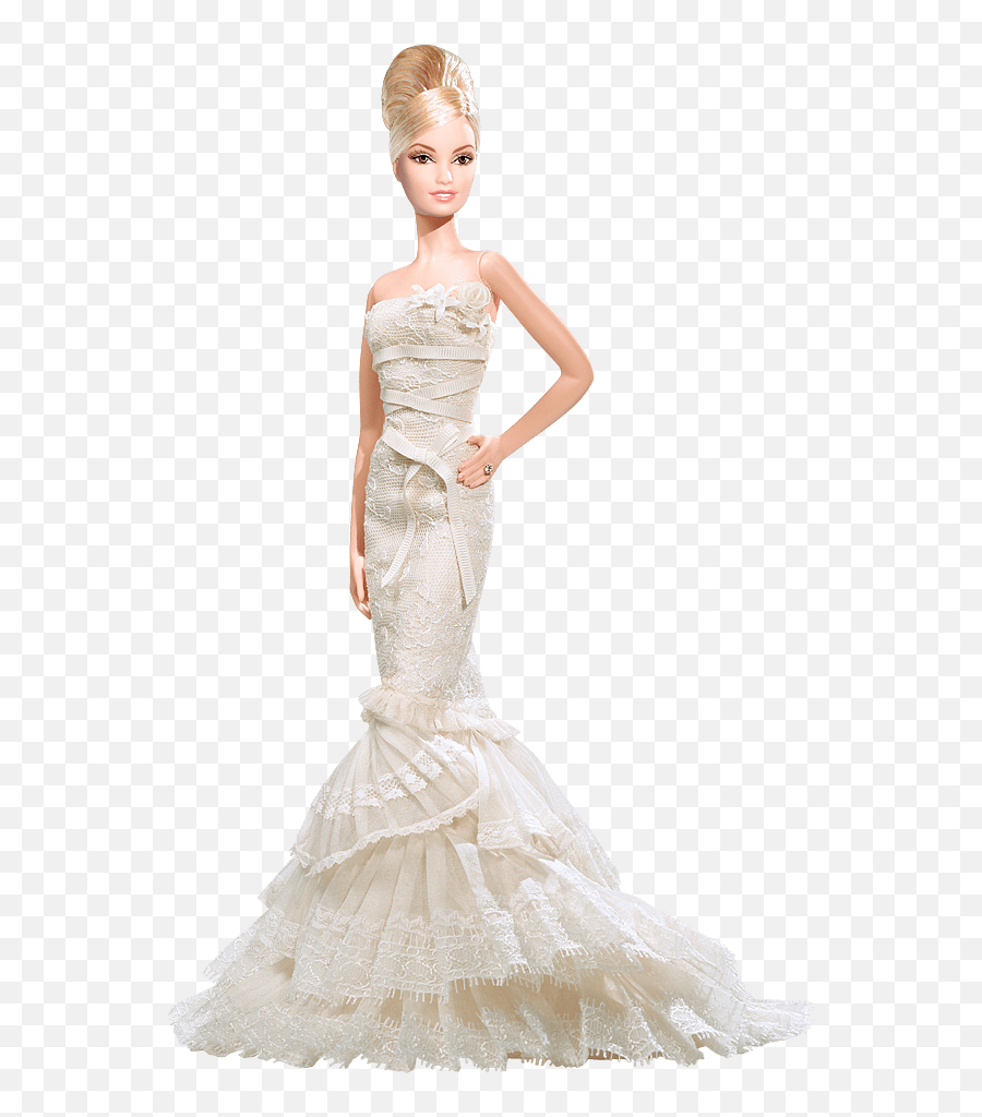 Designer Wedding - Vera Wang Barbie Doll Emoji,Monique Lhuillier Emotion