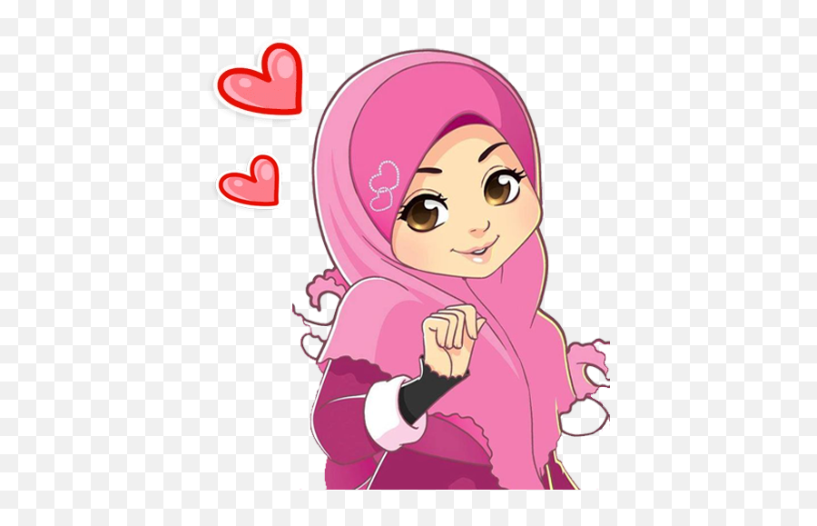 Cute Hijab Girls Stickers - Wastickerapps Apps On Ana Muslim Emoji,Morocco Flag Emoji